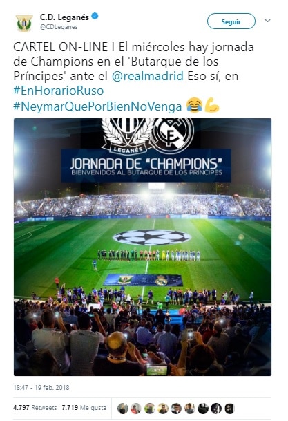 Leganes Real Madrid Redes Sociales